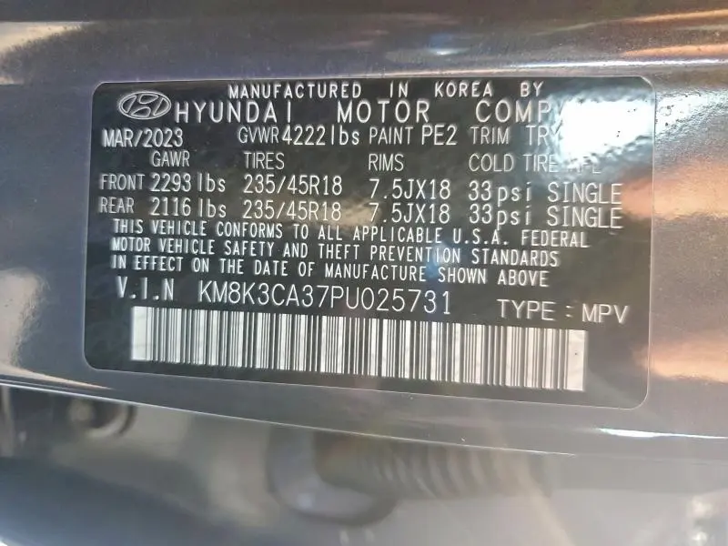 2023 HYUNDAI KONA LIMIT   