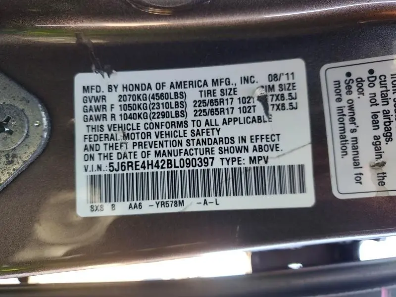 2011 HONDA CR-V SE  