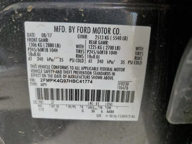 2017 FORD EDGE SE