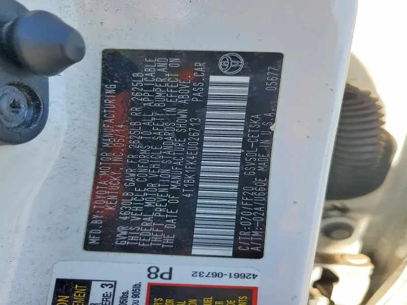 2014 TOYOTA CAMRY SE V6  