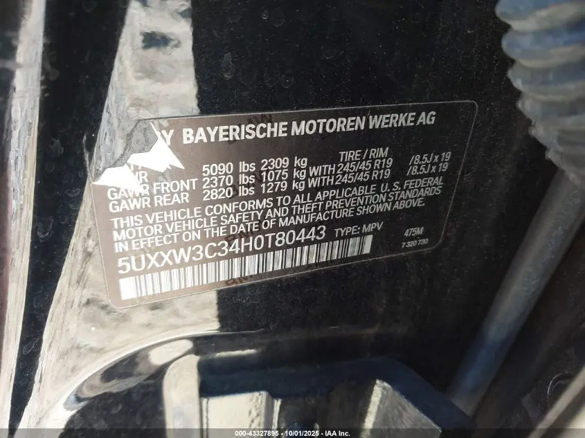 2017 BMW X4 XDRIVE28I