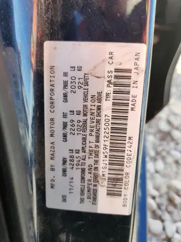 2015 MAZDA 6 GRAND TOURING  