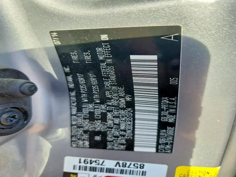 2014 TOYOTA SIENNA XLE 8-PASSENGER  