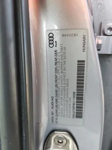 2016 AUDI A3 PREMIUM  