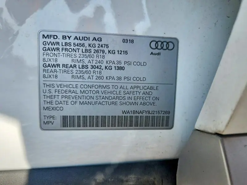 2018 AUDI Q5 PREMIUM PLUS  