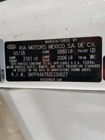 2018 KIA FORTE LX  