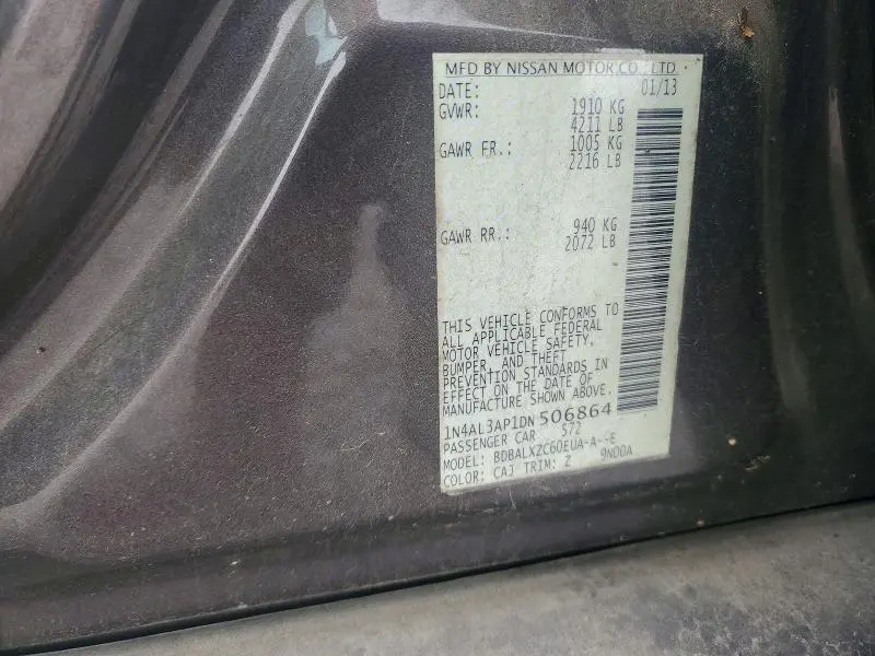 2013 NISSAN ALTIMA 2.5  