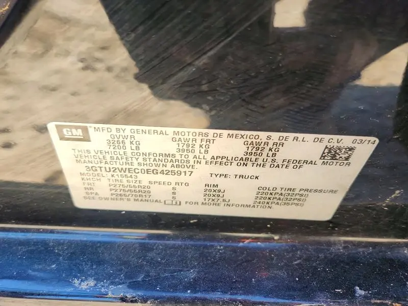 2014 GMC SIERRA K1500 DENALI  