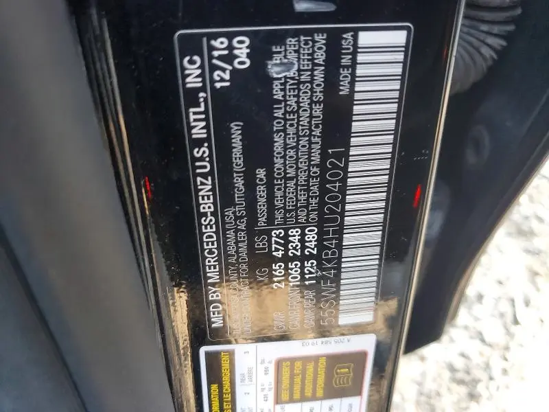 2017 MERCEDES-BENZ C 300 4MATIC  