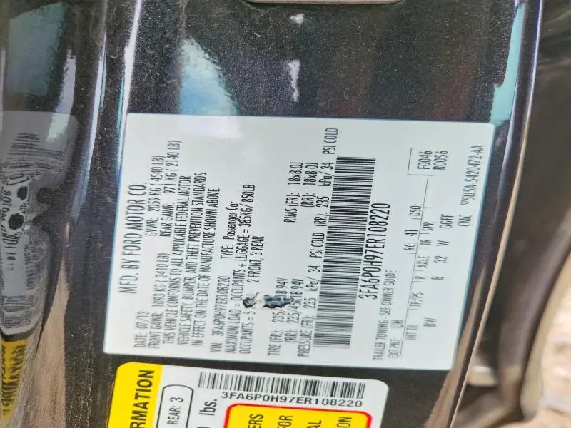 2014 FORD FUSION SE  