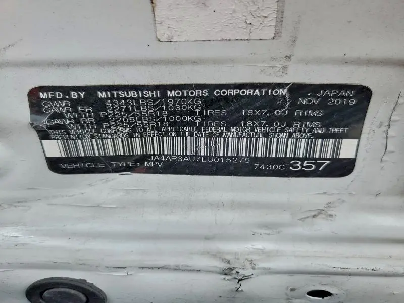 2020 MITSUBISHI OUTLANDER SPORT ES  