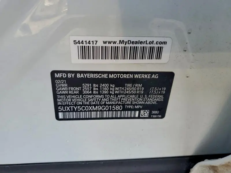 2021 BMW X3 XDRIVE30I  