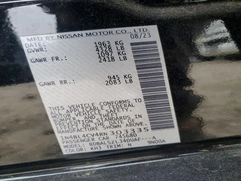 2024 NISSAN ALTIMA SR  
