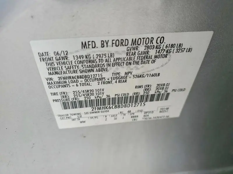 2013 FORD FLEX SEL  