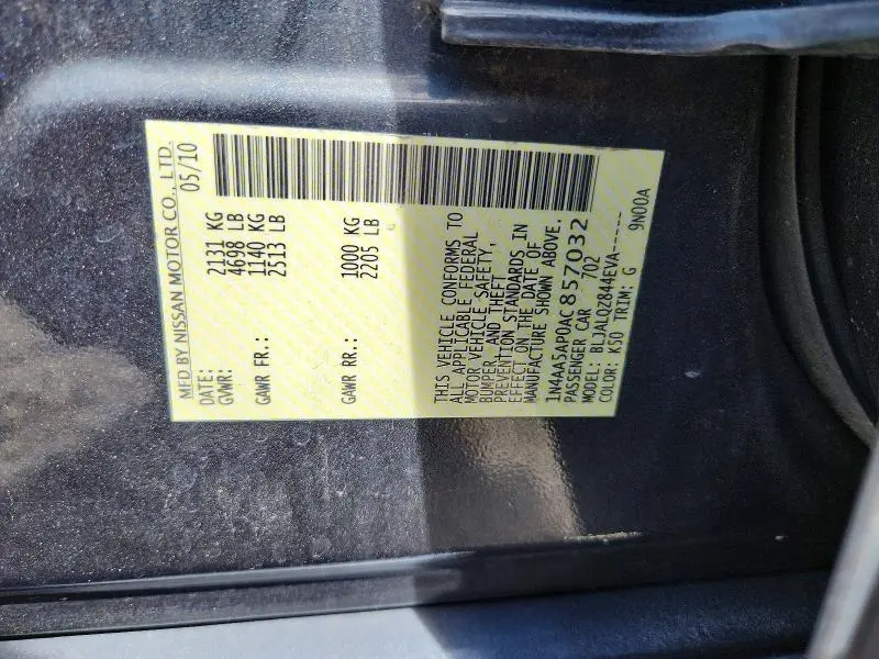 2010 NISSAN MAXIMA S  