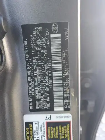 2015 TOYOTA CAMRY LE