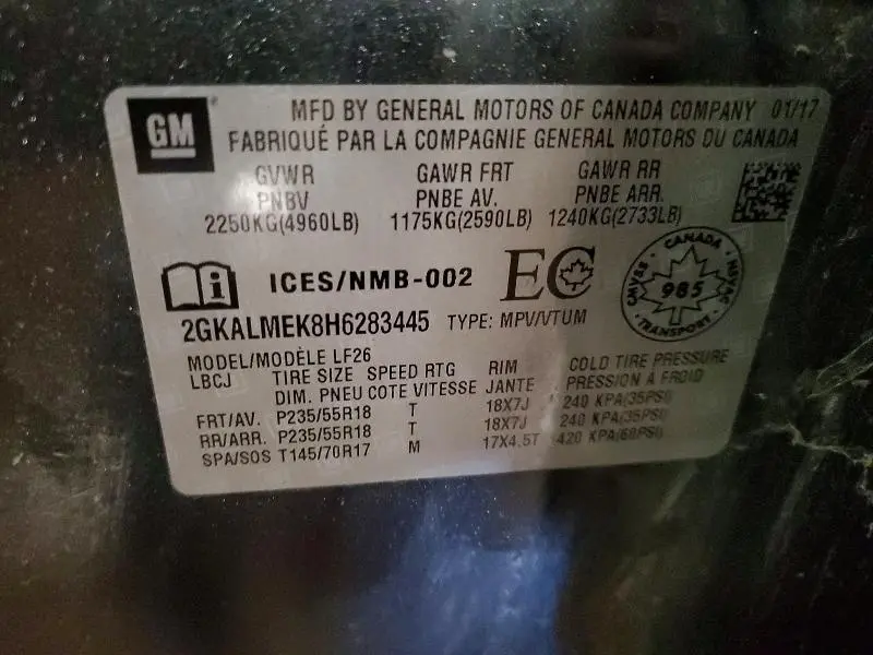 2017 GMC TERRAIN SLE  