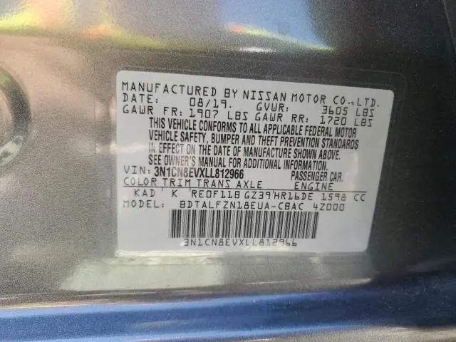 2020 NISSAN VERSA SV  