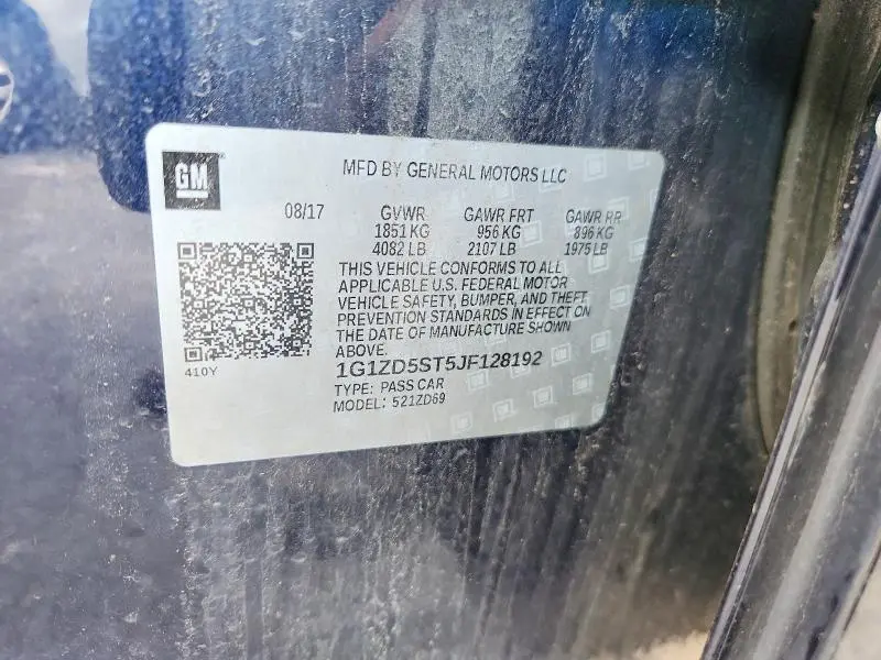 2018 CHEVROLET MALIBU LT  