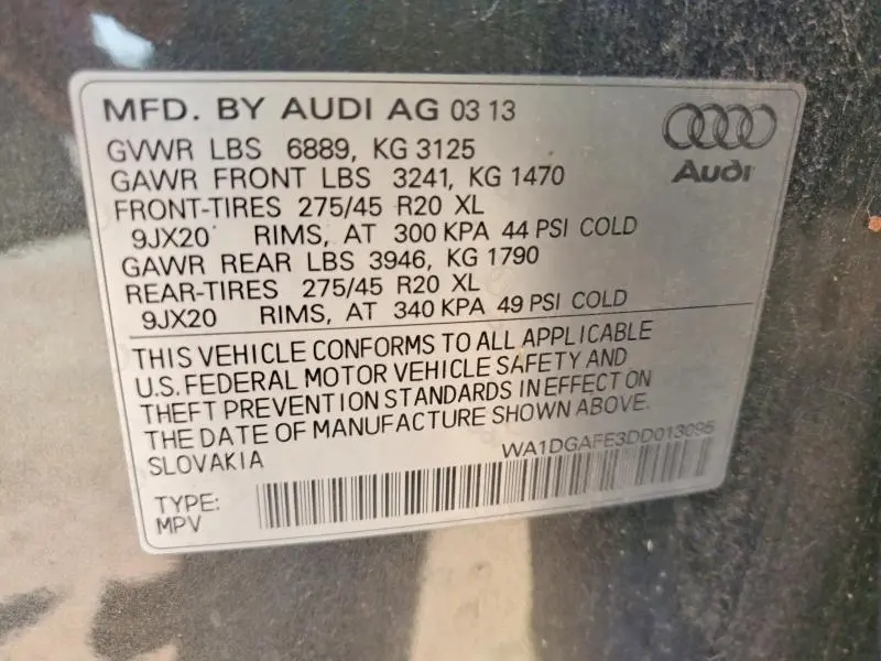 2013 AUDI Q7 PRESTIGE  