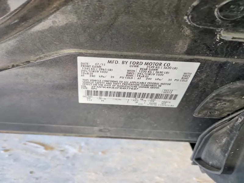 2015 FORD EDGE TITANIUM  