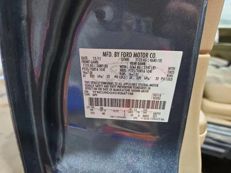 2012 FORD ESCAPE XLT  