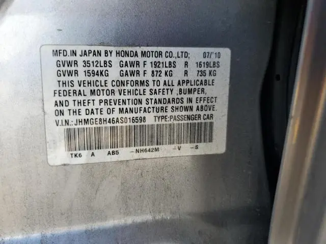 2010 HONDA FIT SPORT  