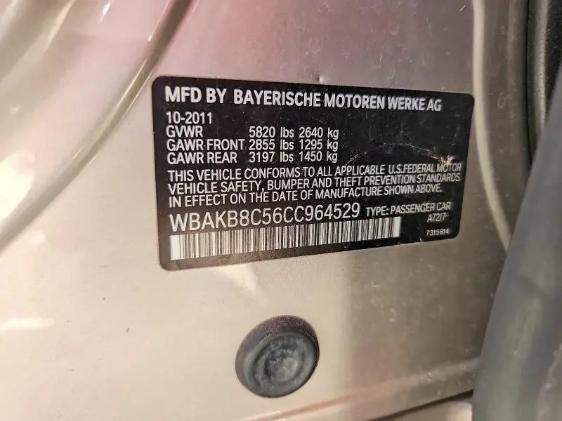 2012 BMW 750 LI  