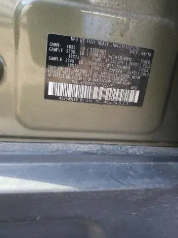 2016 SUBARU OUTBACK 2.5I LIMITED  