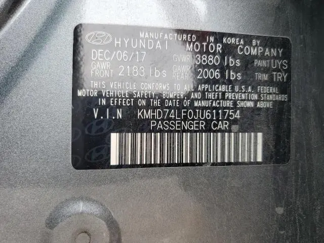 2018 HYUNDAI ELANTRA SE  