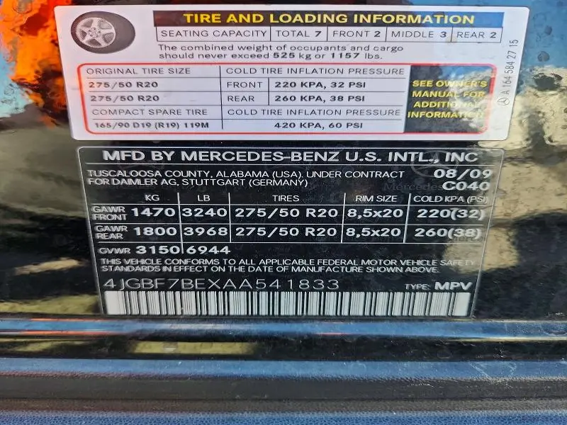 2010 MERCEDES-BENZ GL 450 4MATIC  