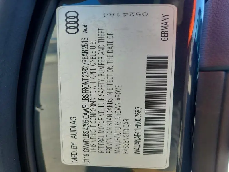 2017 AUDI A4 PREMIUM  