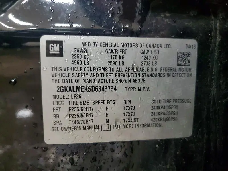 2013 GMC TERRAIN SLE  