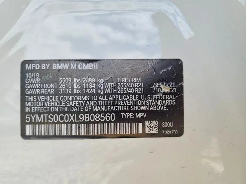 2020 BMW X3 M COMPETITION  