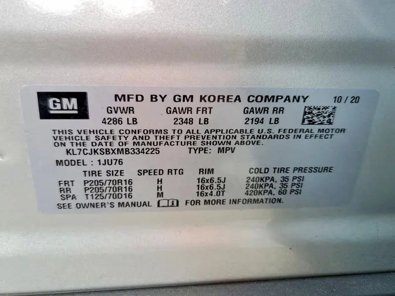 2021 CHEVROLET TRAX LS  