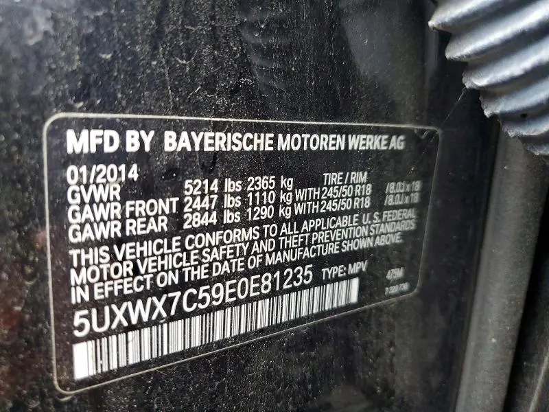 2014 BMW X3 XDRIVE35I  