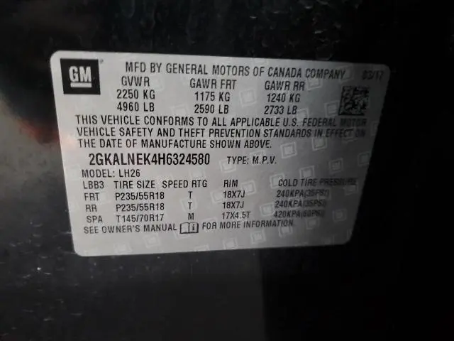 2017 GMC TERRAIN SLE  