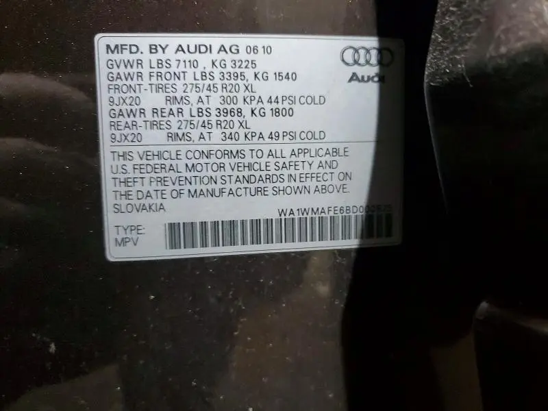 2011 AUDI Q7 PRESTIGE  