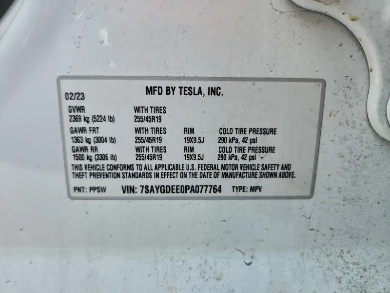 2023 TESLA MODEL Y   