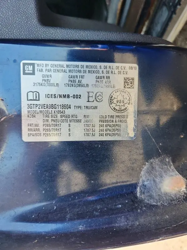 2011 GMC SIERRA K1500 SLE  
