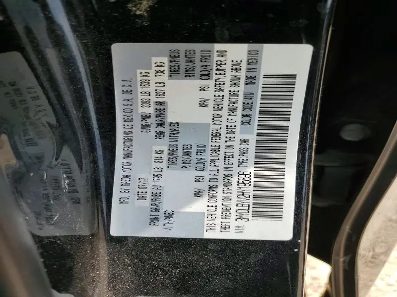 2017 TOYOTA YARIS IA BASE  