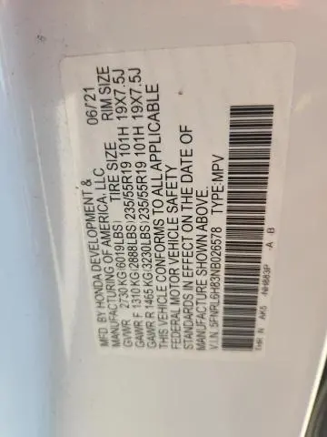 2022 HONDA ODYSSEY TOURING  