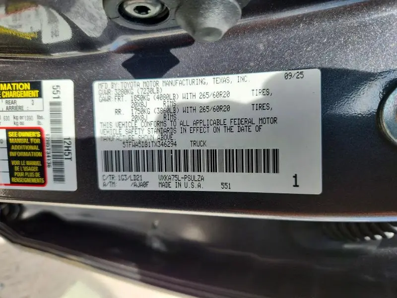 2026 TOYOTA TUNDRA LIMITED  