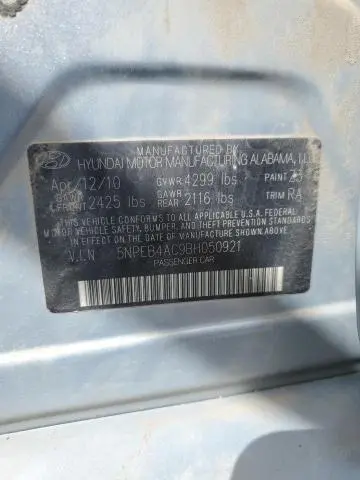 2011 HYUNDAI SONATA GLS  