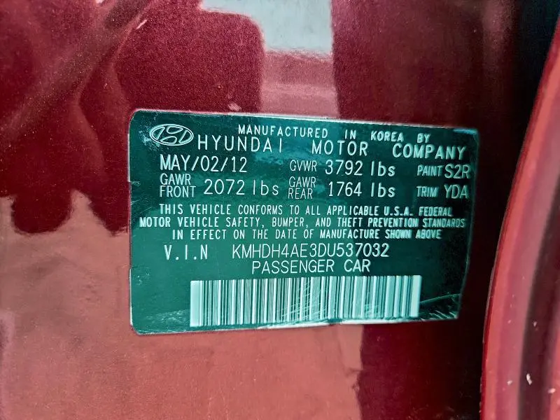 2013 HYUNDAI ELANTRA GLS  