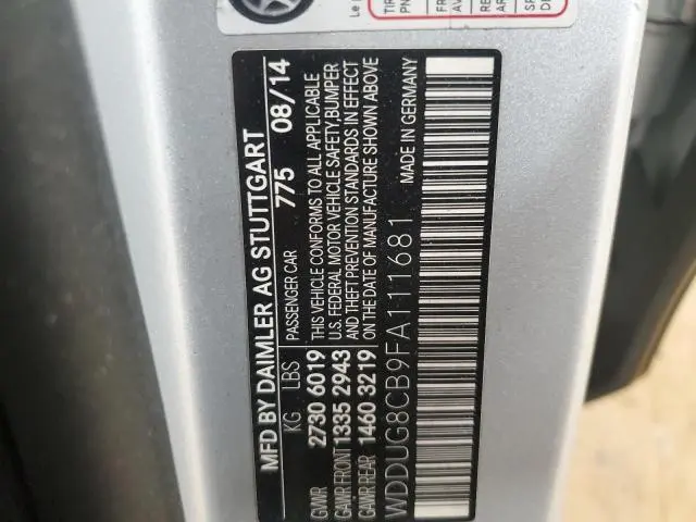 2015 MERCEDES-BENZ S 550  