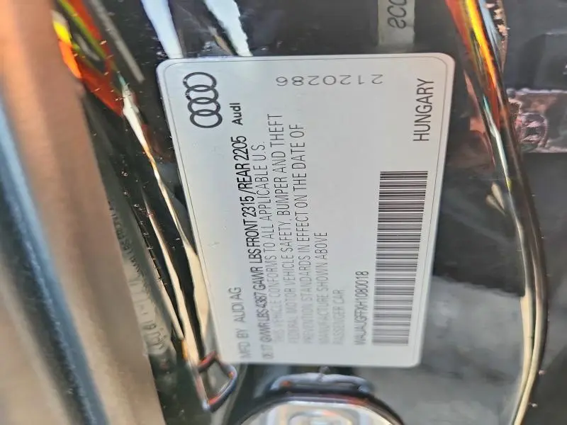 2017 AUDI A3 PREMIUM  