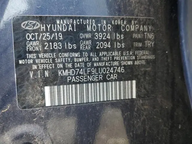 2020 HYUNDAI ELANTRA SE  