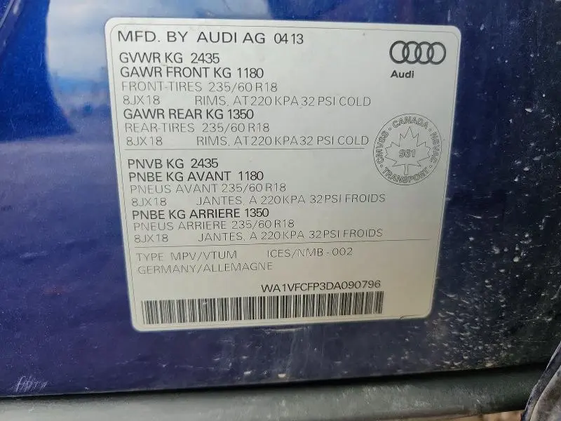2013 AUDI Q5 PREMIUM PLUS  