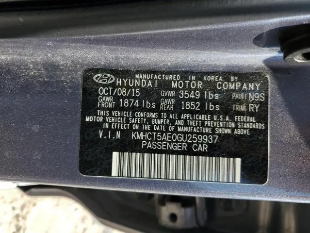 2016 HYUNDAI ACCENT SE  